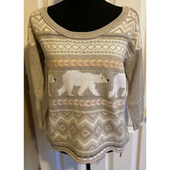 American Eagle Polar Bear Sweater Size Small Petite - Picture 1 of 4